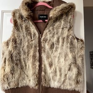 Faux Fur Hooded Vest